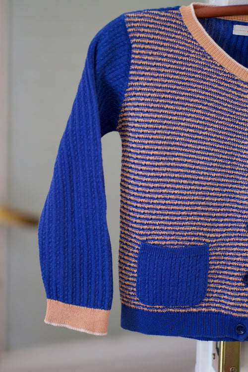 COBALT BLUE POCKET CARDIGAN