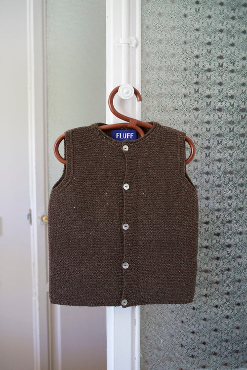 LITTLE SHEPHERD'S VEST - COCOA